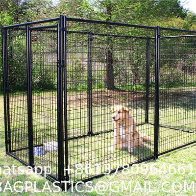 Outdoor Dog Enclosure Heavy Duty Dog Kennel House Mesh Dog Big Cage Pet Kennel Steel Fence with Secure Lock High Quality Dog Cage Dog Cages Metal Kennels