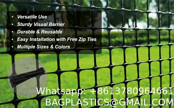 Plastic Hardware Mesh Netting, Garden Netting, Temporary Fence, Tree Guards, Safety Net For Balcony, Deck, Stair Railing, Animal Barrier, Poultry, Deer, With 50 Zip Ties