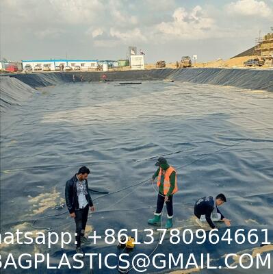 Standard HDPE Geomembrane Pond Liner 1.5mm Black Industrial Modern Design For Agricultural Irrigation Geomembrane Sheet Hdpe Fish Pond Liner