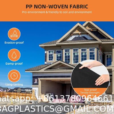 Geotextile Landscape, 4ft X 50ft & 6oz Geotextile Fabric, PP Drainage 350N Tensile Strength & 440N Load Capacity, For Driveway & Road Stabilizationr, Erosion Control, French Drains