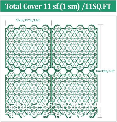 Permeable Grass Pavers Grid Flat-Interlocked,HDPE Plastic Shed Base For Landscaping And Soil Reinforcement In Parking Lots,RV And Boat Storage Pads,Driveways (8 Pieces/22 Sq.Ft.) (Green)