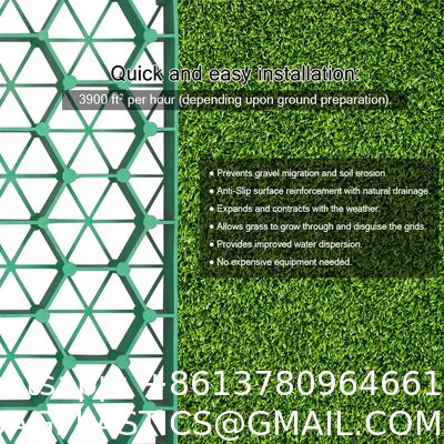 Permeable Grass Pavers Grid Flat-Interlocked,HDPE Plastic Shed Base For Landscaping And Soil Reinforcement In Parking Lots,RV And Boat Storage Pads,Driveways (8 Pieces/22 Sq.Ft.) (Green)