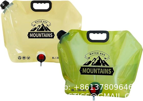 water bag water container water pouch water jug water pack Outdoor Water Bag with Faucet, Random Color 8 L(281 oz) Thick PE Folding Camping Water Bag for Outdoors