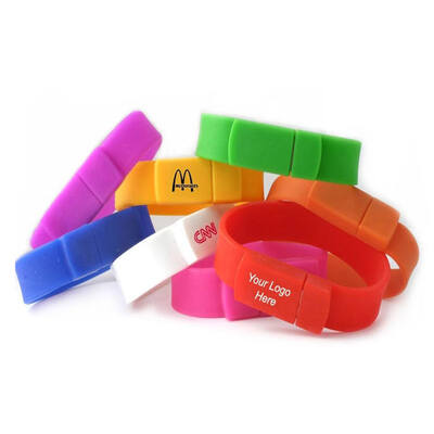 Top Selling 2GB Silicon USB 2.0 Flash Drive Bracelet/Wristband New Product Made in China Custom Blank Usb Flash Drive Silicone Wristband Bracelets for Souvenir