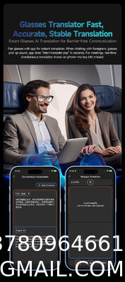 Ai Smart Glasses Bluetooth 5.4 With Translation For Men Women 160+Languages Color-Change Lens Power By Chat GPT Assistant Free App Translator Glasses Meeting,Driver,Travel