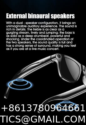 AI Smart Glasses with Camera, 1080P Video Recording Glasses, 8MP Camera Glasses, Real Time Translation, ChatGPT AI Voice Assistant, Open-Ear Audio,Sunglasses  Color-Changing Clear and Green Lense