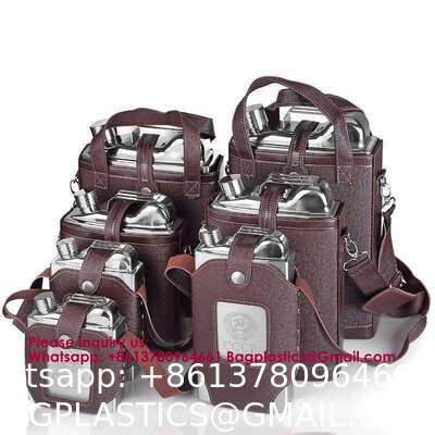 Leak Proof Engraved Flask Whisky Flask Stainless Steel Pocket Hip Flask For Liquor Stainless Steel Wine Jug Set 7 oz Portable Outdoor Small Wine Bottle Wholesale Gift Box