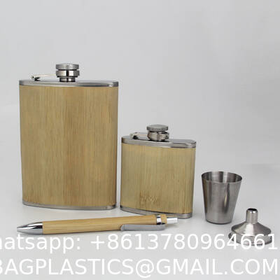 Stainless Steel Flask Set W/Funnel Shot Glasses Lovely Gift For Whiskey Rum Groomsman Best Man Usher Wedding Camping-Leather Stripe Black8oz