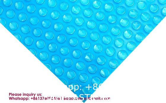 Solar In-Ground Pool Cover Winter Swimming Pool Bubble Cover Pool Cover Solar Cover with Roller Thermostatic Pool Plastic Pool Covers Lightfast Solar Resistant Polycarbonate Swimming Pool Cover