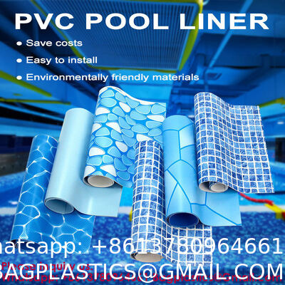 Factory UV Resistant Blue PVC Swimming Pool Plastic Vinyl Liners For Above And Below Ground Pools Reinforced PVC 1.5mm High Polymer Waterproof Membrane Pool Liner Colorful 1.5mm Small Pool Swim Fest