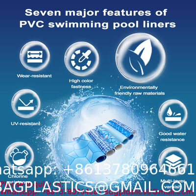 Variety Of Popular PVC Mosaic Colors For Pool Foil Liner Membrane Wall Mounted Portable Pool Surface Skimmer Small Dog Pool PVC Swimming Pool Liner 1.0mm 1.5mm Pond Liner Membrane Price for Swimming