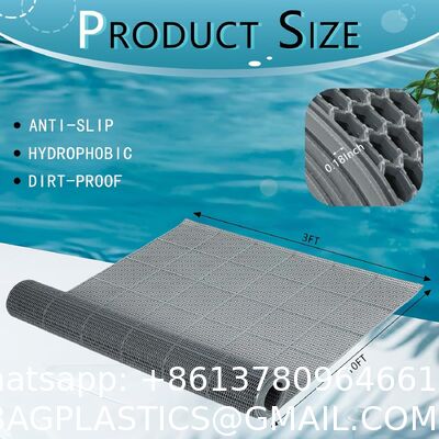 Anti-slip Drainage Pool Flooring Mats Swimming Pool Non Slip Mat PVC Splash Matting Mesh Hollow Doormat Roll For Outdoor Indoor Patio Restaurant Garage Kitchen Bathroom Bars