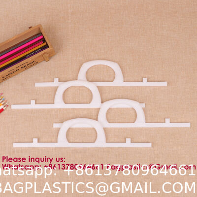 PLASTIC HANDLE PLASTIC HANGER HANDLE BAG HANGER BAG Wholesale Plastic Detachable Bag Handle Packaging Bag Handles Hanger White 13cm 20cm For Packing Gift Storage Bags Accessories