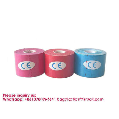 Cotton Precut Kinesiology Tape Waterproof Sports Strapping Tape For Physical Therapy Athlete Breathable Adhesive Physical Therapy Elastic Sport Athlete Training Kinesiology Tapes