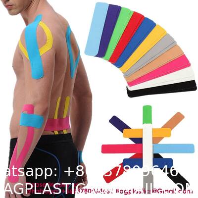 Cotton Precut Kinesiology Tape Waterproof Sports Strapping Tape For Physical Therapy Athlete Breathable Adhesive Physical Therapy Elastic Sport Athlete Training Kinesiology Tapes