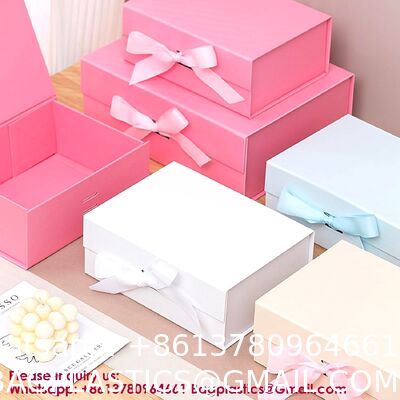 Gift Boxes With Ribbon Foldable Set Of 5 Glossy Finish Magnetic Gift Boxes For Luxury Presentations And Groomsmen Proposal Foldable Magnetic Box CARDBOARD BOX PAPER BOX