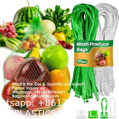 Mesh Produce Bags - 24Inch Mesh Vegetable Bags Onion Storage Net Produce Seafood Net For Vegetables Storage Fruits Seafood And Other Agricultural Products Red
