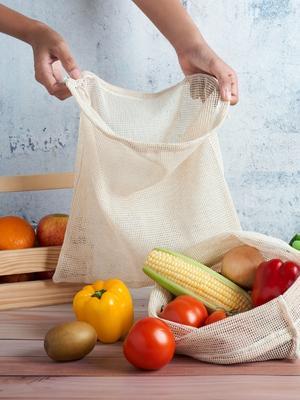 열매 남새 재활용 면 자연적 백을 생산하세요