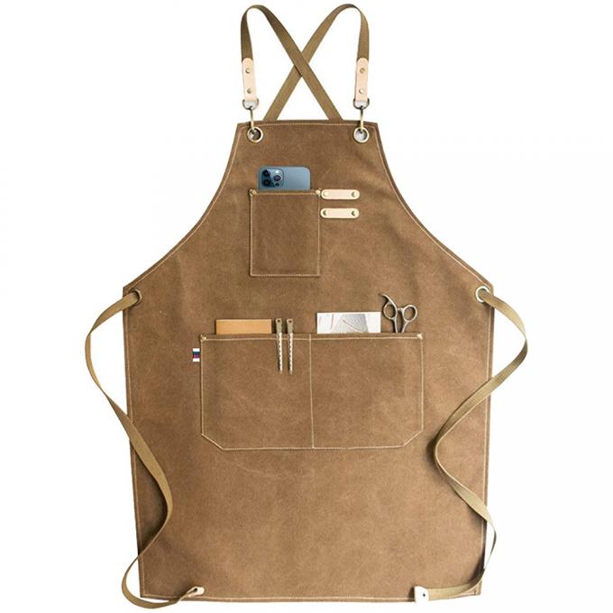원예 작업 정원용기구 저장 앞치마 물방울 저항하는 면 캔버스는 뒤로 조정할 수 있는 앞치마를 넘습니다 1