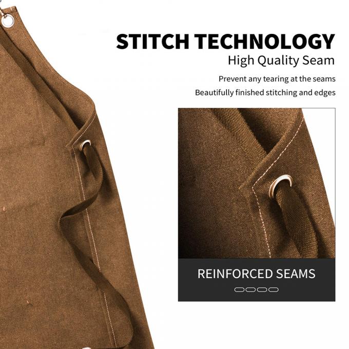 원예 작업 정원용기구 저장 앞치마 물방울 저항하는 면 캔버스는 뒤로 조정할 수 있는 앞치마를 넘습니다 2