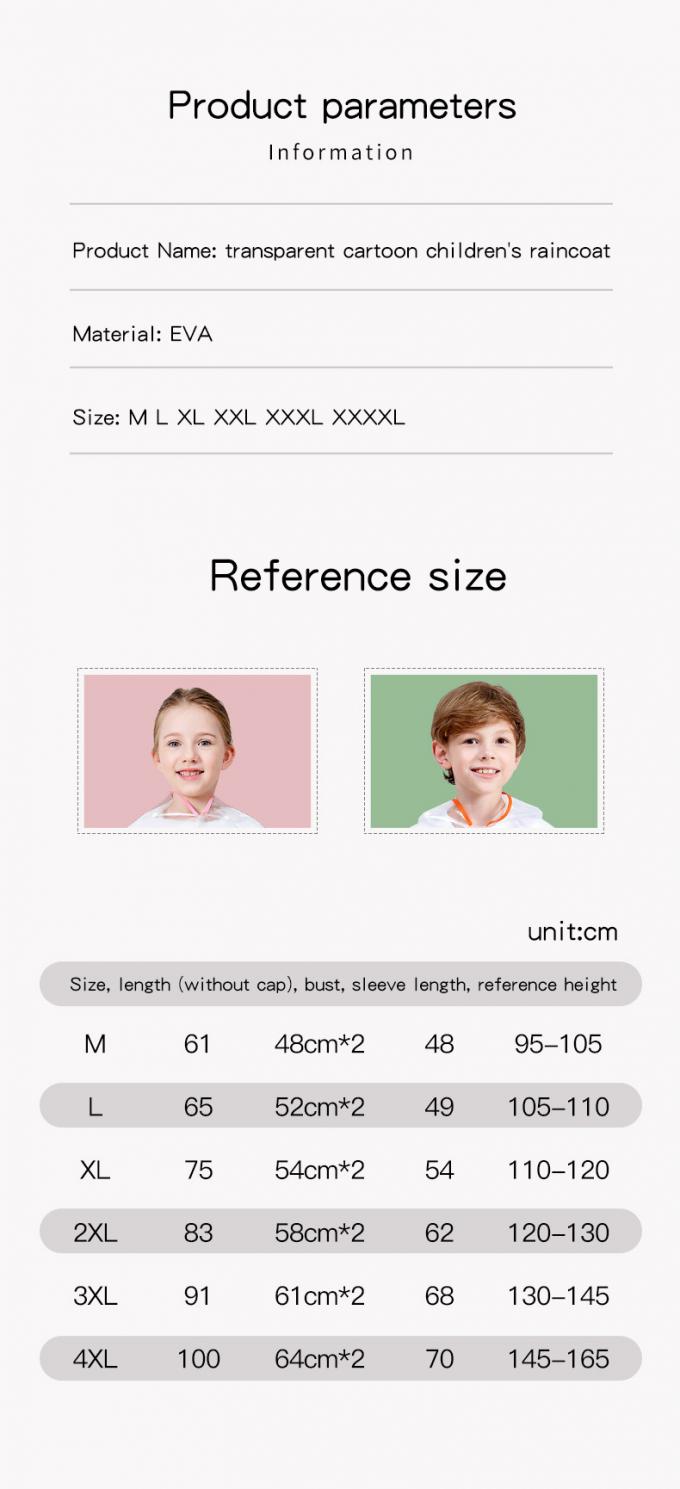 아이들 방수 레인코트, 아이들의 레인코트 투명한 판초, 학생들은 학원 가방 레인코트에서 애니메이션을 가렸습니다 6
