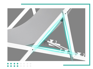 Patio Sling Chairs, Outdoor Aluminum Folding Beach Sling Chair Set of 2, triangle structure