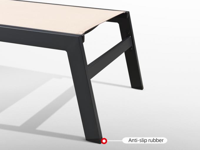 Modern simple comfy rust resistant set of 2 reclining chase with pillow for adult gardern hotel