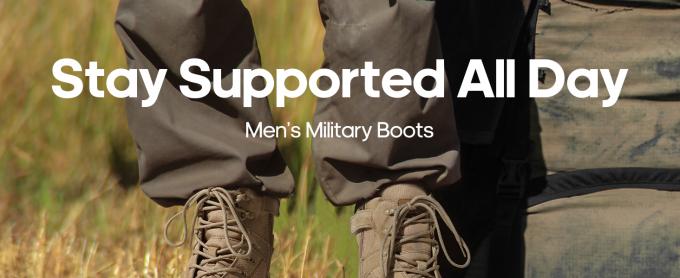 NORTIV 8 mens miltary boots desert