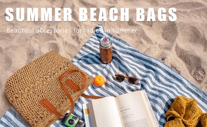 straw beach bags for women