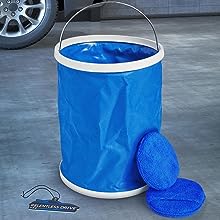 Collapsible Bucket, Wax Applicator, & Air Freshener