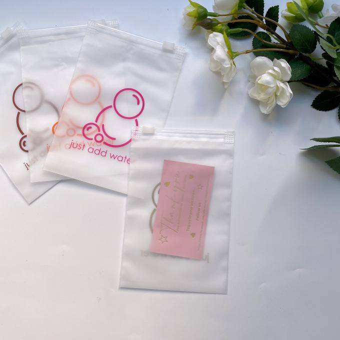 주문 광택이 없는 인쇄 Pe 지퍼 자물쇠 옷과 신발을 위한 많은 지퍼 자물쇠 서리로 덥은 플레스틱 포장 부대 2