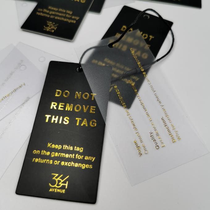 행택에게 입힌 금 박막 인쇄된 행택 고급 품질 맞춘 종이 브랜드 어패럴 제품 태그, 로고 핑크색 태그 스트링 2