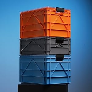 튼튼한 내구성을 갖춘 견고한 박스 크레이트 적재 가능한 플라스틱 물류 크레이트 유로 보관함 유로 표준 운송용 플라스틱 물류 박스 | 중량물 적재용 적재 가능한 견고한 크레이트 1