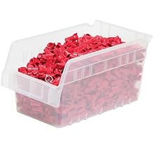 플라스틱 선반 빈 경사진 직사각형 도구 보관함 플라스틱 적재 가능 대형 도구 상자 부품 망치 사용을 위한 보관 선반 0