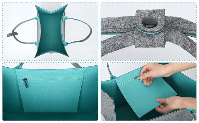 sustainable Eco Friendly Custom Logo Women'S Large Capacity Grocery Felt Bag Reusable Colorful Felt Shopping Tote Bags For Shopping 0