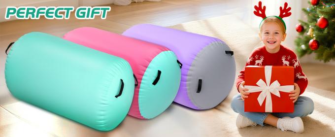 펌블 체조 에어 롤러 세트, 텀블 롤러 에어 롤러 체조 배럴 전기 펌프와 함께 어린이 성인 가정 야외 체조 훈련 응원 요가 4