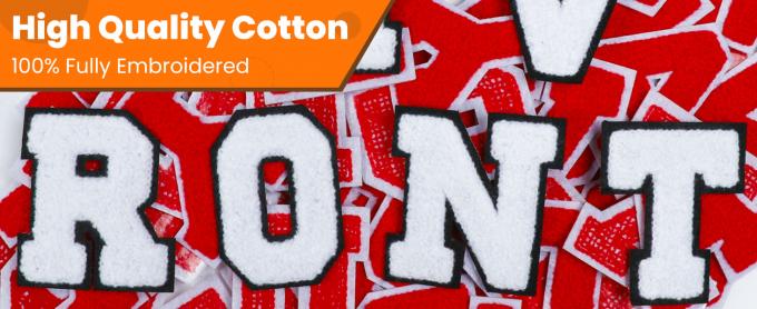 Chenille Letter Iron On Patches Red Iron On Letters Patches For Clothing A-Z, Chenille Letters For Clothes, Dress, Hat, Socks, Jeans, Accessories 2