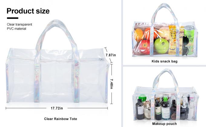 Fashion Bag, Tote Bag, Handle Bag, Handy Bag, Travel Makeup Toiletry Storage Bag Large Capacity Plastic Tote Bag Cosmetic Clothes Organizer Bag For Men And Women 2