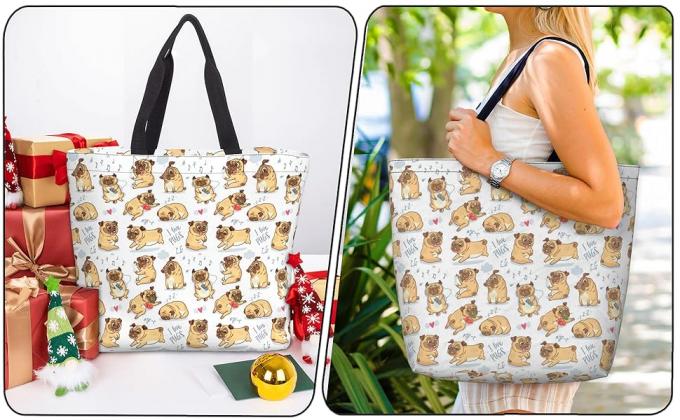 새로운 패션 캔버스 비치 백 여성 숄더백 심플 토트 백 대용량 숄더 핸드백 구매 3