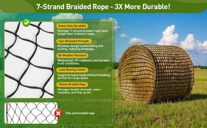 Manufacturer HDPE Pallet Balers Net Wrap For Farm Hay Silage Corn Stalk Straw Bale Agriculture Bale Net Wrap 1