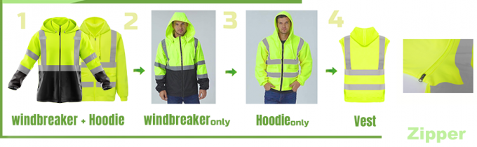 Safety Vest HI VIS Pockets Security High Visibility Reflective Mesh Industrial Security Vest Industrial Reflective Work Vest Reflective Tape Jacket Cycling Running HI VIS Reflective Safety Vest 2