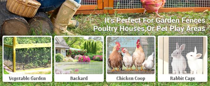 Chicken Wire Fencing, 19Gauge, Vinyl PVC Coated Mesh, Welded Wire Mesh, Perfect For Gopher Wire, Rodent Mesh, Tree Guard, Chicken Coop 1