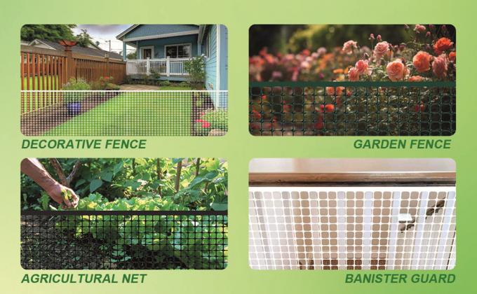Plastic Hardware Mesh Netting, Garden Netting, Temporary Fence, Tree Guards, Safety Net For Balcony, Deck, Stair Railing, Animal Barrier, Poultry, Deer, With 50 Zip Ties 2