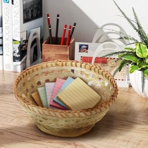 Natural Bamboo Bread Baskets, 3 Pack Hand Woven Round Fruit Baskets For Serving, Handmade Picnic Basket, Wicker Decoration Storage For Living Room Kitchen Restaurant 3