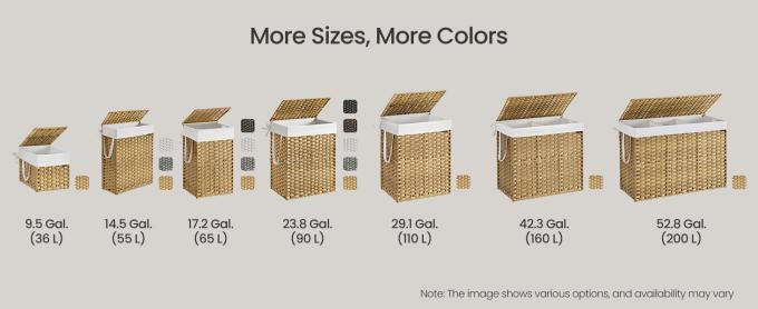 Laundry Hamper With Lid, 23.8 Gallon (90 L) Synthetic Rattan Clothes Laundry Basket With Lid And Handles, Foldable, Removable Liner, Goose Yellow 1