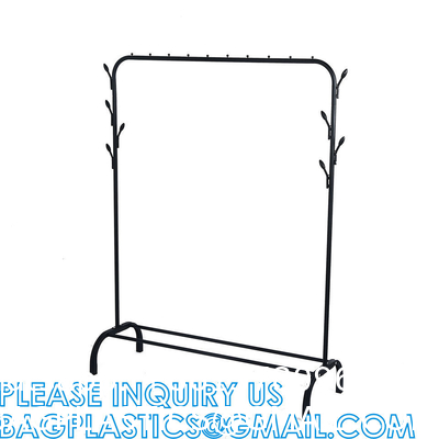 Clothes Rack, Garment Rack, Clothing Rack for Hanging Clothes, Drying Rack Hanger, Steel Frame, Mesh Storage Shelf
