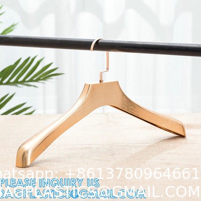 Boutique Plastic Hanger OEM Brand Fashion Adult Coat Garment Display Plastic Gold Hangers