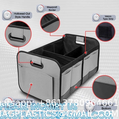 Car Trunk Organzier For Suv, Car Organziers And Storage With 6 Big Pocket, Car Accessories For Women/Men