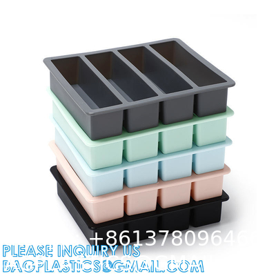 Silicone Ice Cube Molds With Removable Lids Reusable And BPA Free For Whiskey, Cocktail, Stackable Flexible Safe Ice