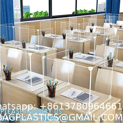 Portable Acrylic Sneeze Guard Shield Divider Perspex Screens Barrier Plastic Shield Counter, Social Distancing